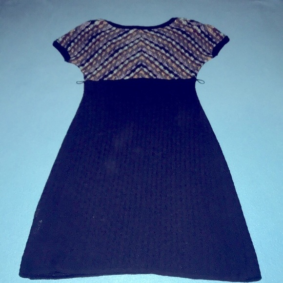 𝅺MISSONI vintage multi colored lined cap sleeves dress tiny mended flaw size 6 - Picture 3 of 12